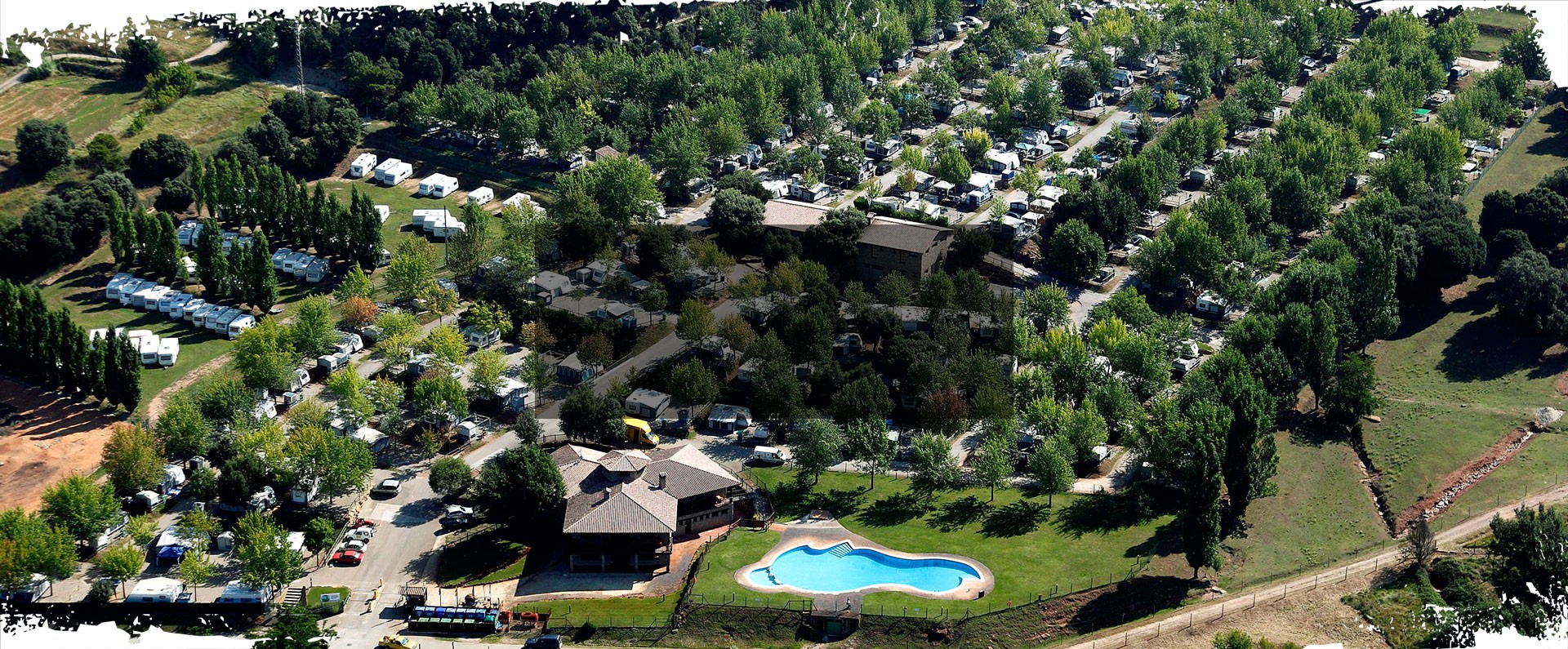 Área de autocaravanas Camping La Vall en Taradell, Barcelona